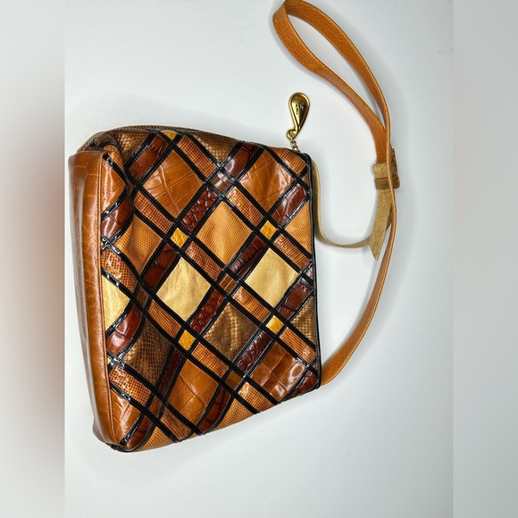 Accents by Sharif Patchwork Leather Handbag - Picture 1 of 10